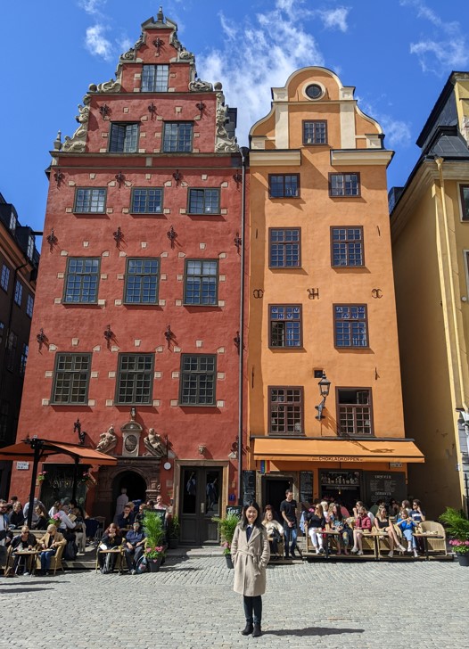 Standing in front of Gamla Stan